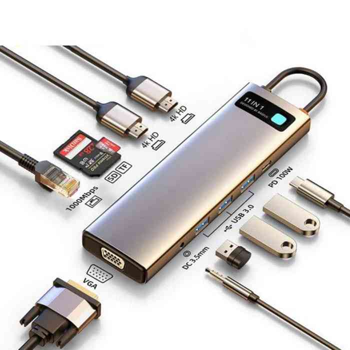 Baseus Starjoy 11 in 1 Multifunctional Type-C HUB Docking Station